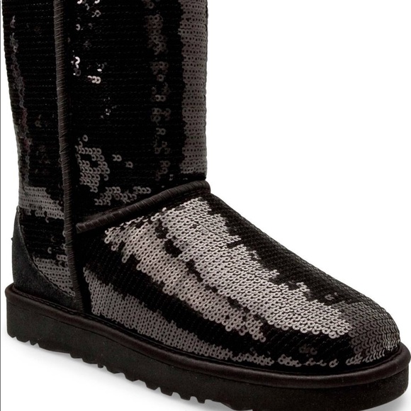 ugg black sequin boots